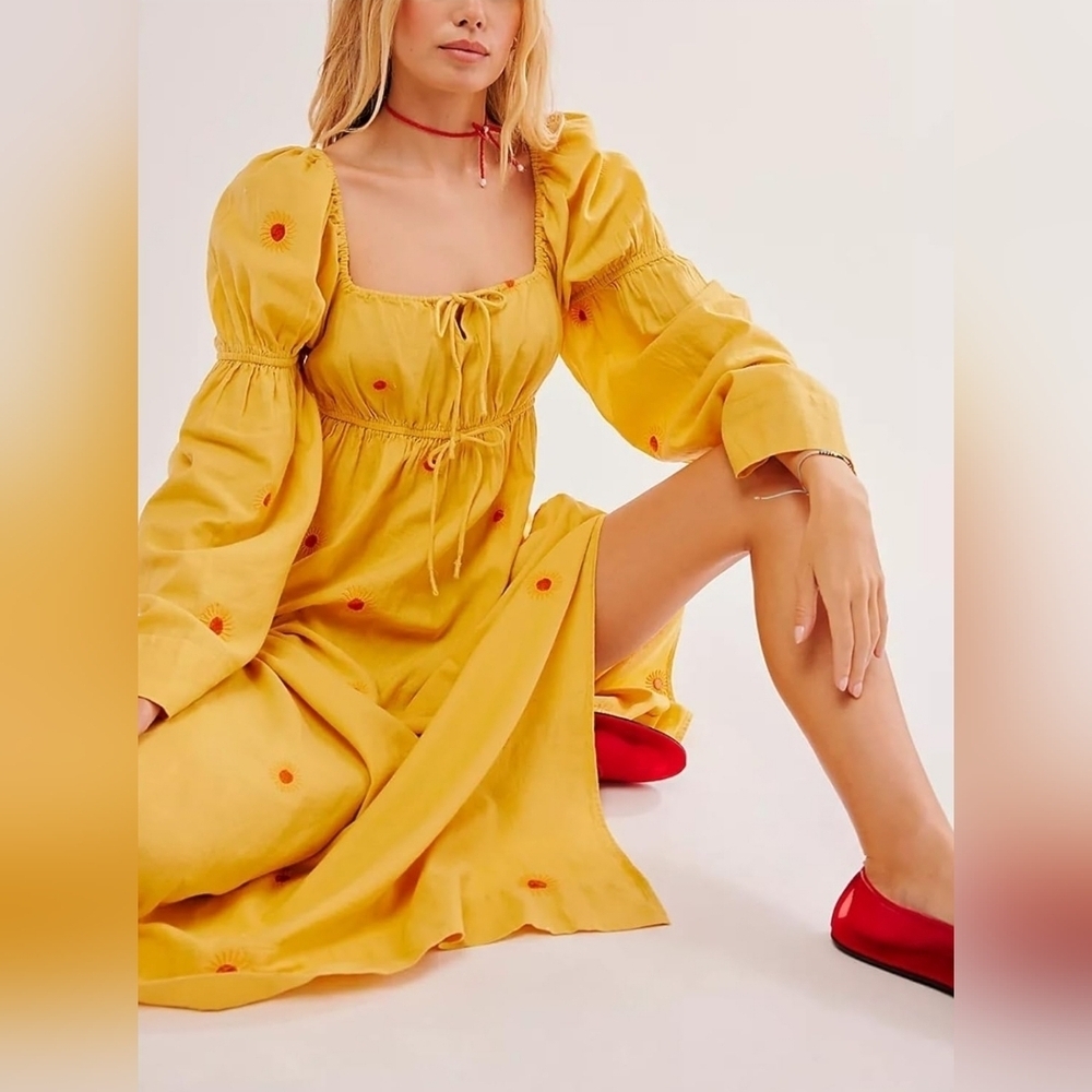 NWOT Free People sunflower dress size medium
